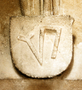 Mittelalterliches Steinmetzzeichen an der Domkanzel